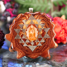 Load image into Gallery viewer, Red Sunstone with Sri Yantra
