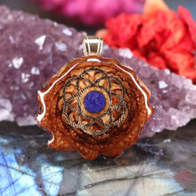 Load image into Gallery viewer, Mini Crushed Lapis (Glows) with Seed of Life
