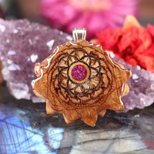 Load image into Gallery viewer, Mini Crushed Sugilite (Glows) with Seed of Life
