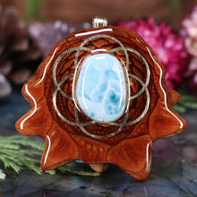 Load image into Gallery viewer, Larimar with Seed of Life
