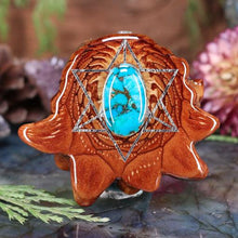Load image into Gallery viewer, Blue Mohave Turquoise with Merkaba
