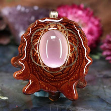 Load image into Gallery viewer, Rose Quartz with Seed of Life
