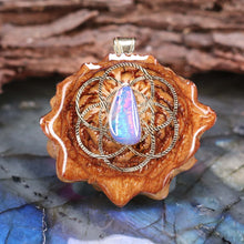 Load image into Gallery viewer, Mini Australian Blue Opal with Seed of Life
