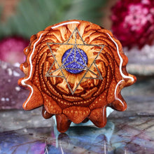 Load image into Gallery viewer, Crushed Lapis (Glows) with Merkaba

