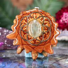 Load image into Gallery viewer, Aquamarine with Seed of Life
