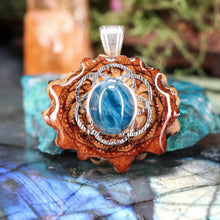 Load image into Gallery viewer, Mini Blue Apatite with Seed of Life

