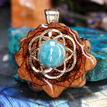 Load image into Gallery viewer, Mini Amazonite with Seed of Life
