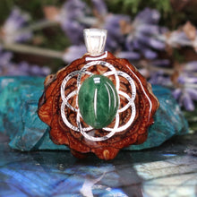 Load image into Gallery viewer, Mini Green Garnet with Seed of Life
