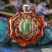 Load image into Gallery viewer, Mini Green Garnet with Seed of Life
