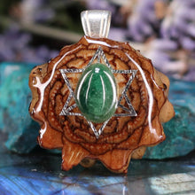 Load image into Gallery viewer, Mini Green Garnet with Merkaba
