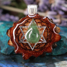 Load image into Gallery viewer, Mini Green Garnet with Merkaba
