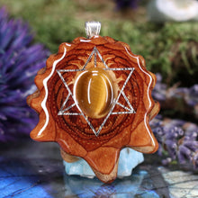 Load image into Gallery viewer, Yellow Tiger's Eye with Merkaba
