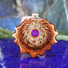 Load image into Gallery viewer, Mini Crushed Sugilite (Glows) with Seed of Life
