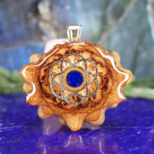 Load image into Gallery viewer, Mini Crushed Lapis (Glows) with Seed of Life

