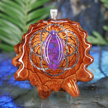 Load image into Gallery viewer, Purple Mohave Turquoise with Seed of Life
