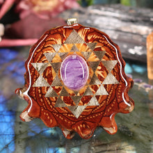 Load image into Gallery viewer, Charoite with Sri Yantra

