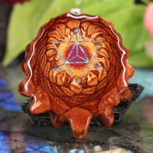 Load image into Gallery viewer, Crushed Sugilite (Glows) with Merkaba
