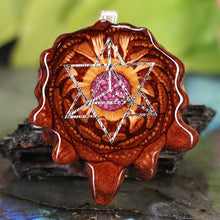 Load image into Gallery viewer, Crushed Sugilite (Glows) with Merkaba
