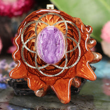 Load image into Gallery viewer, Charoite with Seed of Life
