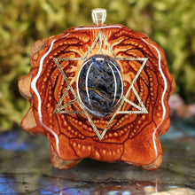Load image into Gallery viewer, Blue Pietersite with Merkaba
