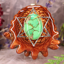 Load image into Gallery viewer, Green Mohave Turquoise with Merkaba
