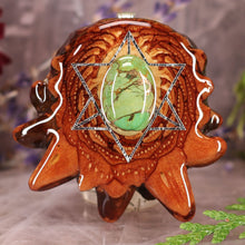 Load image into Gallery viewer, Green Mohave Turquoise with Merkaba
