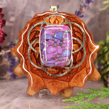 Load image into Gallery viewer, Purple Mohave Turquoise with Seed of Life
