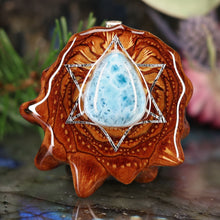 Load image into Gallery viewer, Larimar with Merkaba
