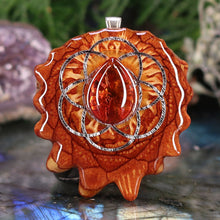 Load image into Gallery viewer, Amber with Seed of Life
