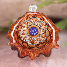 Load image into Gallery viewer, Mini Crushed Lapis (Glows) with Seed of Life
