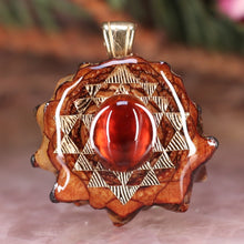 Load image into Gallery viewer, Mini Red Garnet with Sri Yantra
