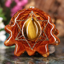 Load image into Gallery viewer, Yellow Tiger's Eye with Merkaba
