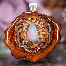 Load image into Gallery viewer, Mini Australian Blue Opal with Seed of Life
