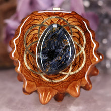 Load image into Gallery viewer, Blue Pietersite with Seed of Life

