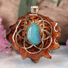 Load image into Gallery viewer, Mini Australian Blue Opal with Seed of Life

