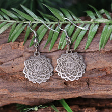 Load image into Gallery viewer, Third Eye Mandala Earrings (Silver / Gold)
