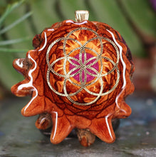 Load image into Gallery viewer, Crushed Sugilite (Glows) with Seed of Life

