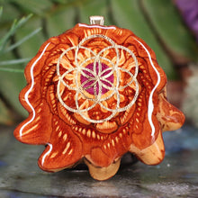 Load image into Gallery viewer, Crushed Sugilite (Glows) with Seed of Life
