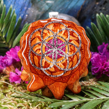 Load image into Gallery viewer, Crushed Sugilite (Glows) with Seed of Life
