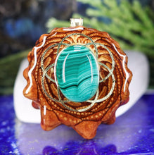 Load image into Gallery viewer, Malachite with Seed of Life
