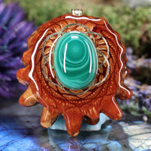 Load image into Gallery viewer, Malachite with Seed of Life
