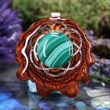 Load image into Gallery viewer, Malachite with Seed of Life
