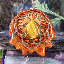 Load image into Gallery viewer, Yellow Tiger's Eye with Seed of Life
