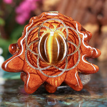 Load image into Gallery viewer, Yellow Tiger's Eye with Seed of Life
