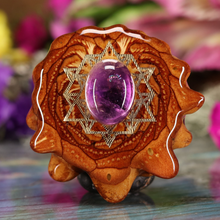 Load image into Gallery viewer, Amethyst with 64 Star Tetrahedron
