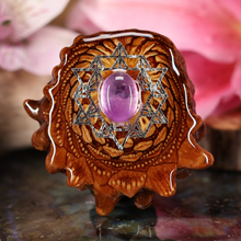 Load image into Gallery viewer, Amethyst with 64 Star Tetrahedron
