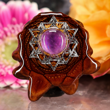 Load image into Gallery viewer, Amethyst with 64 Star Tetrahedron
