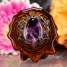 Load image into Gallery viewer, Amethyst with 64 Star Tetrahedron
