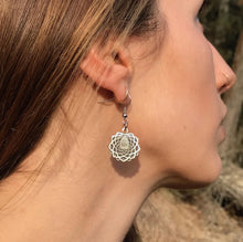 Load image into Gallery viewer, Third Eye Mandala Earrings (Silver / Gold)
